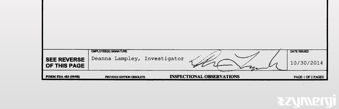 Deanna L. Lampley FDA Investigator 