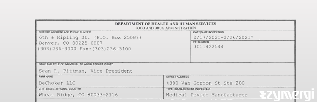 FDANews 483 DeChoker LLC Feb 26 2021 top
