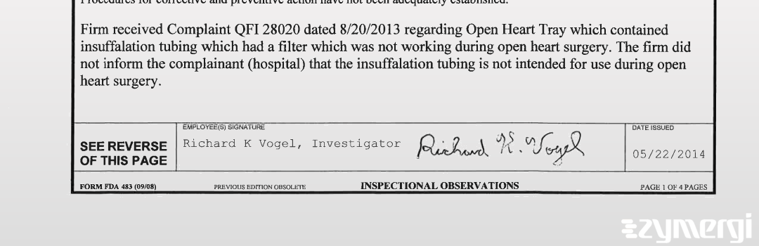 Richard K. Vogel FDA Investigator 