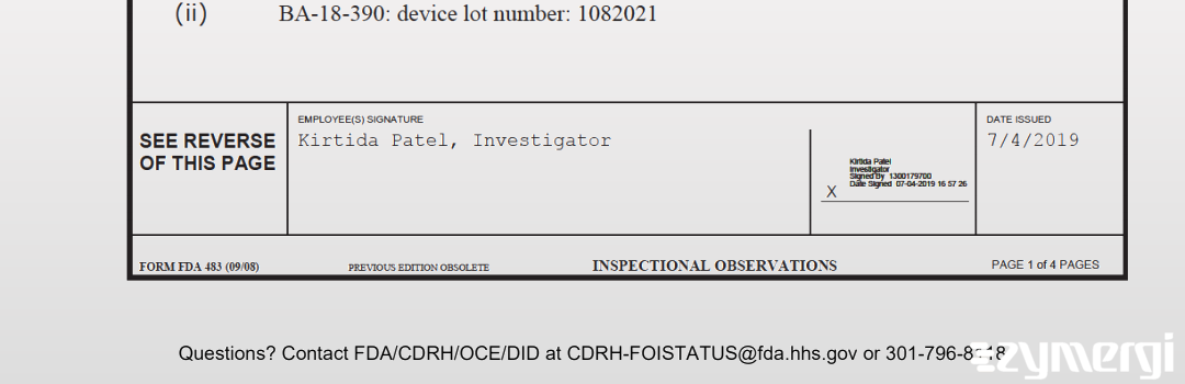 Kirtida Patel FDA Investigator