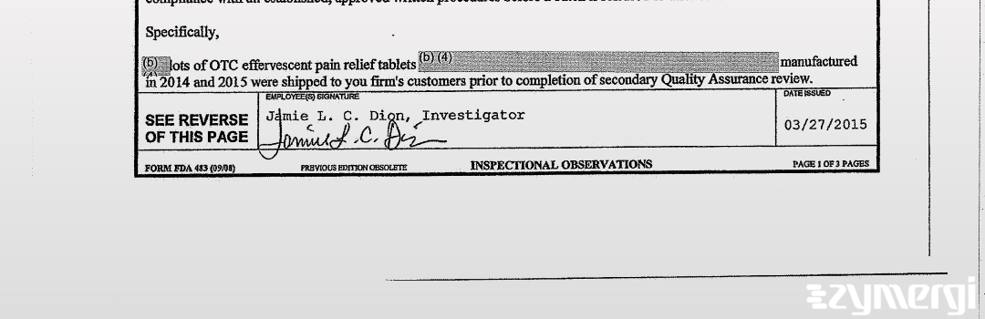 Jamie L. Dion FDA Investigator