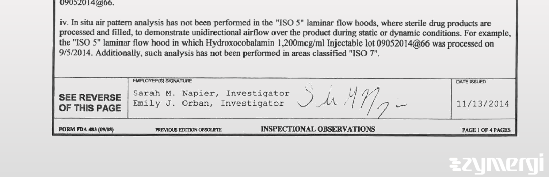 Emily J. Orban FDA Investigator Sarah M. Meng FDA Investigator 