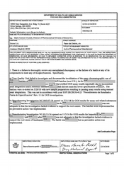 FDAzilla FDA 483 Ercros, Aranjuez | December 2018