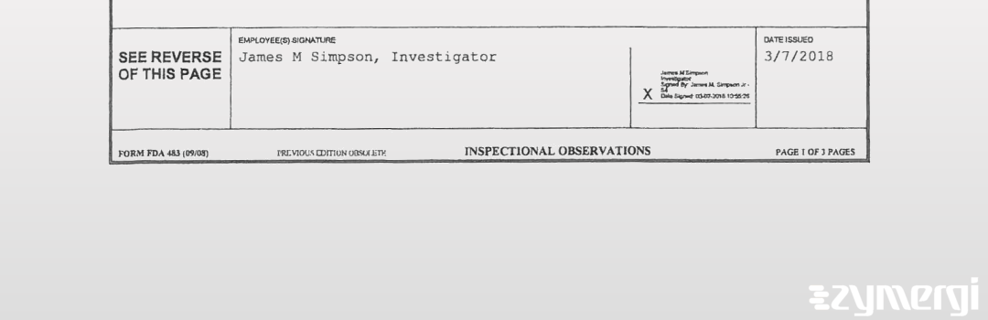 James M. Simpson FDA Investigator
