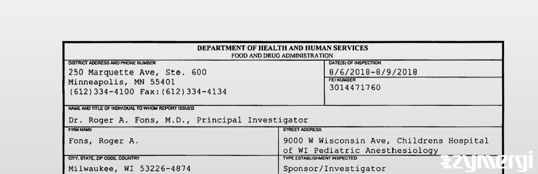 FDANews 483 Fons, Roger A. Aug 9 2018 top