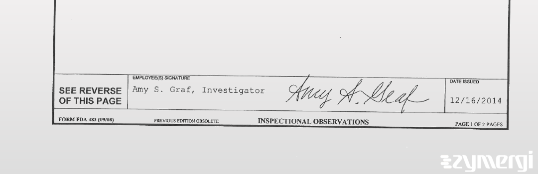 Amy S. Graf FDA Investigator 