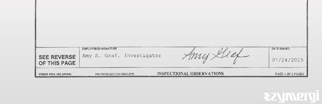 Amy S. Graf FDA Investigator 