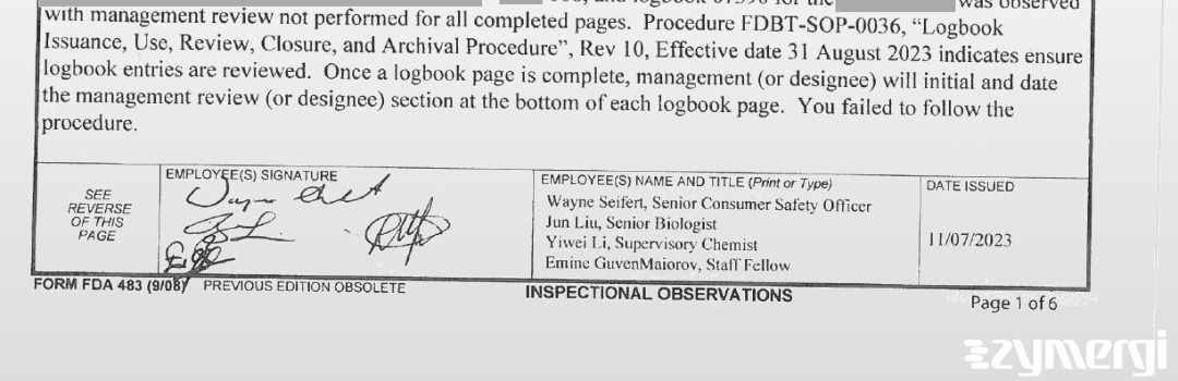 Wayne E. Seifert FDA Investigator 