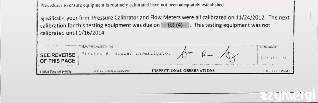 Stephen R. Souza FDA Investigator 