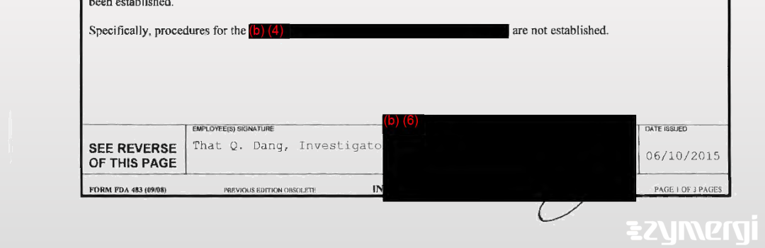 That Q. Dang FDA Investigator