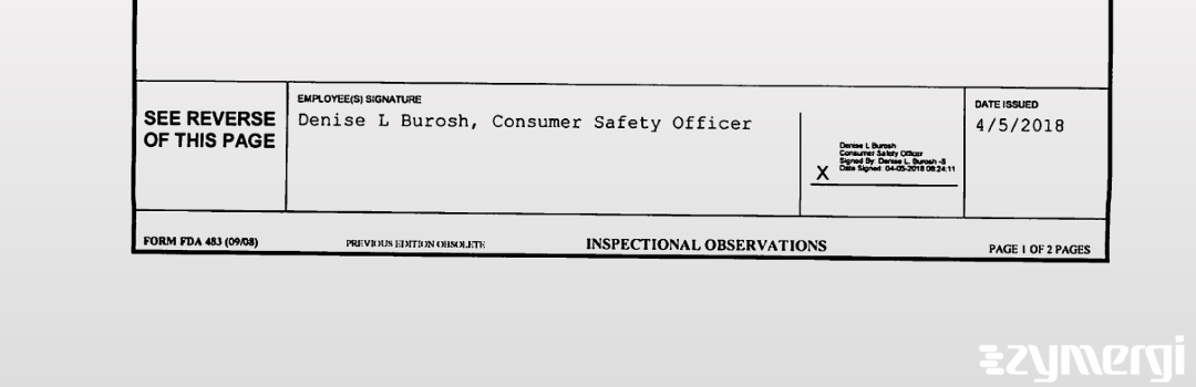 Denise L. Burosh FDA Investigator 