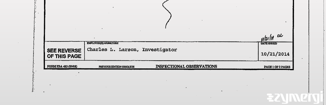 Charles L. Larson FDA Investigator 