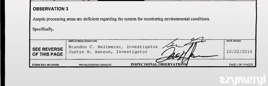 Brandon C. Heitmeier FDA Investigator Justin N. Henson FDA Investigator 