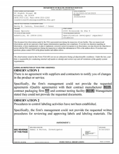 FDAzilla FDA 483 Green Sprouts, Asheville | August 2023