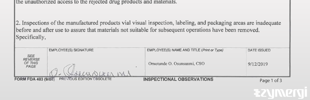 Decarlos A. Gomez FDA Investigator Omotunde O. Osunsanmi FDA Investigator Olga Simakova FDA Investigator Vijaya L. Simhadri FDA Investigator Nobuko H. Katagiri FDA Investigator 