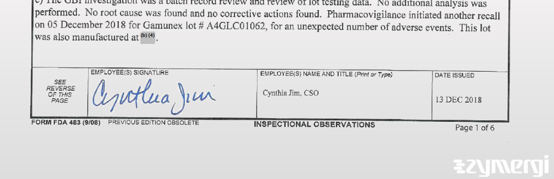 Cynthia Jim FDA Investigator 