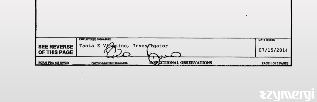 Tania E. Vizcaino FDA Investigator 