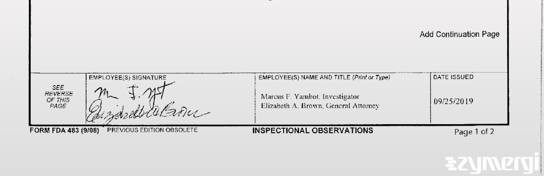 Marcus F. Yambot FDA Investigator 