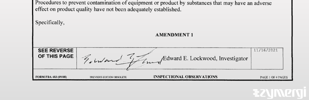 Edward E. Lockwood FDA Investigator 