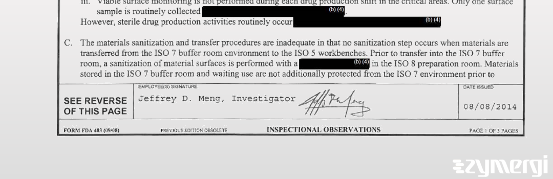 Jeffrey D. Meng FDA Investigator 