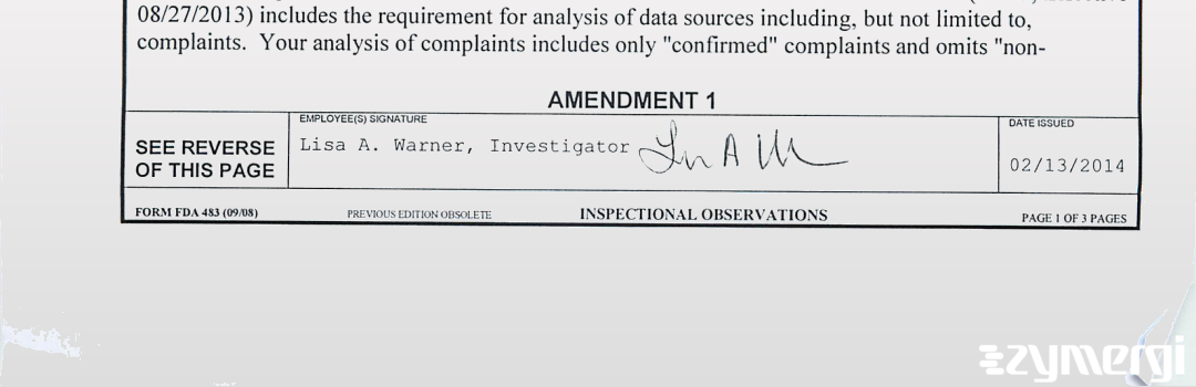 Lisa A. Warner FDA Investigator