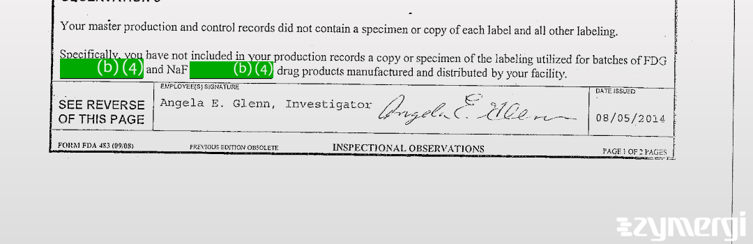 Angela E. Glenn FDA Investigator 