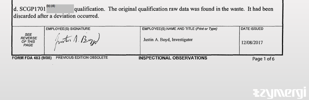 Justin A. Boyd FDA Investigator