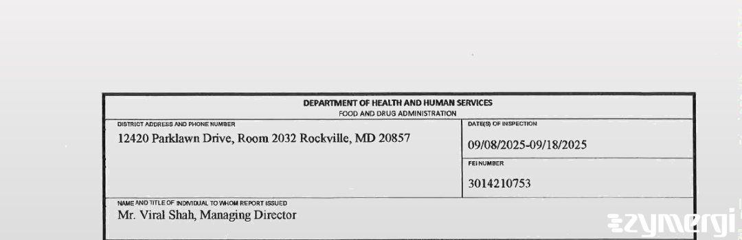 FDANews 483 Immacule Lifesciences Private Limited Sep 18 2025 top