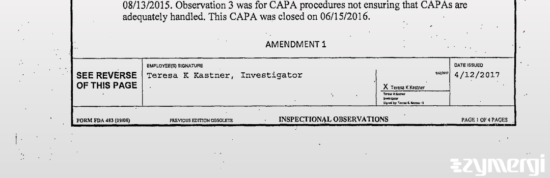 Teresa K. Kastner FDA Investigator
