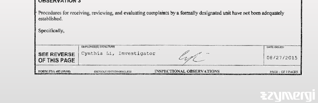 Cynthia L. Aycock FDA Investigator 