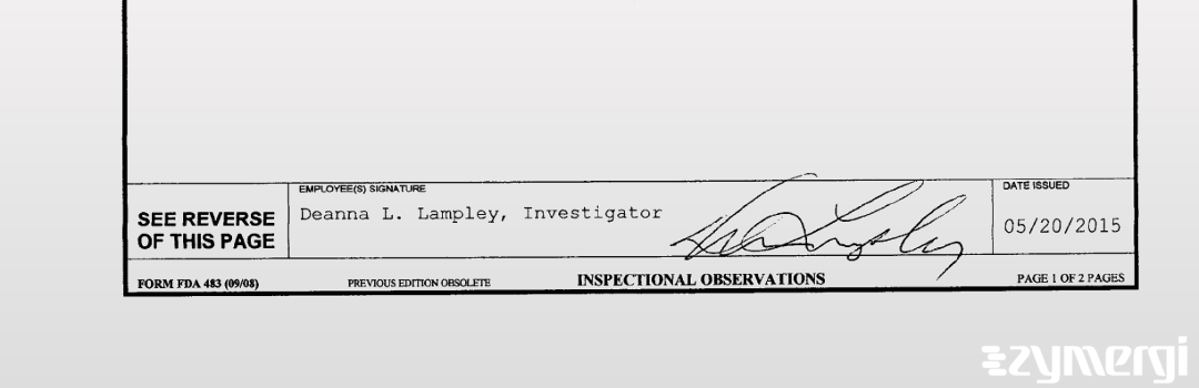 Deanna L. Lampley FDA Investigator 