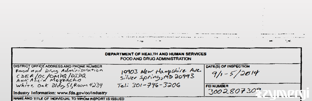 FDANews 483 Ishihara Sangyo Kaisha, Ltd. Sep 5 2014 top