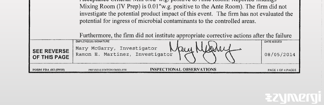 Mary-Jeanet McGarry FDA Investigator