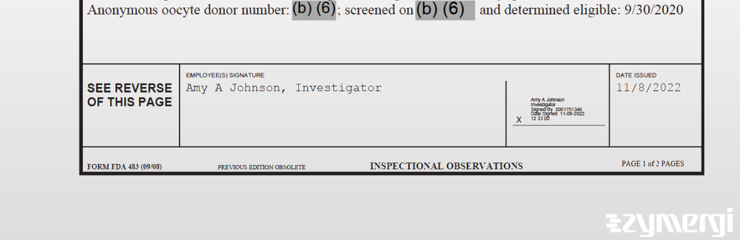 Amy A. Johnson FDA Investigator