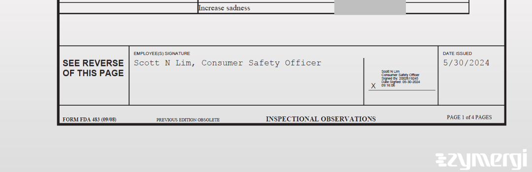 Scott N. Lim FDA Investigator 