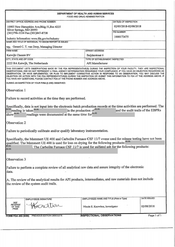 FDAzilla FDA 483 Katwijk Chemie Bv, Katwijk Zh | February 2018