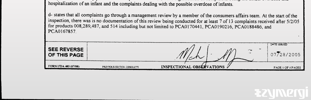 Martha Sullivan Myrick FDA Investigator 