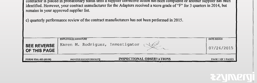 Karen M. Rodriguez FDA Investigator