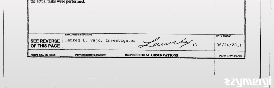 Lauren L. Vajo FDA Investigator 