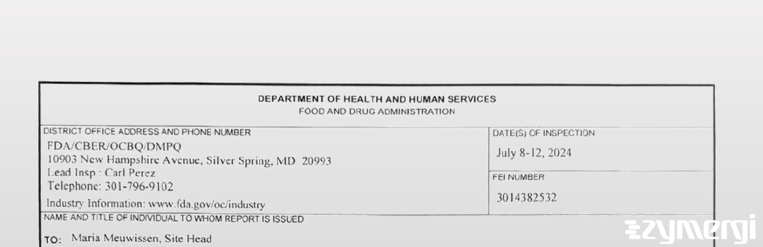 FDANews 483 Lonza Netherlands B.V. Jul 12 2024 top