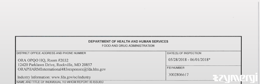 FDANews 483 Mallinckrodt Medical BV Jun 1 2018 top