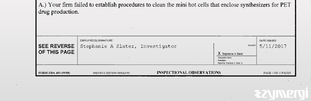 Stephanie A. Slater FDA Investigator