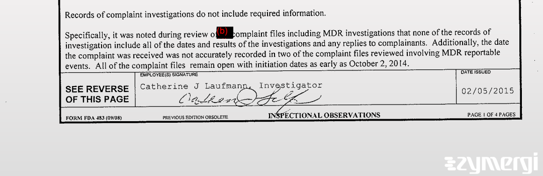 Catherine J. Laufmann FDA Investigator