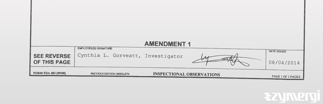 Cynthia L. Gorveatt FDA Investigator 