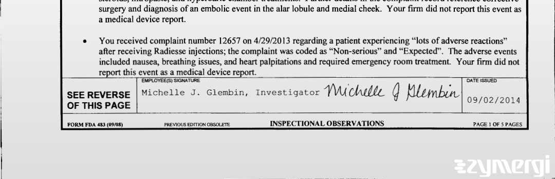 Michelle J. Glembin FDA Investigator 