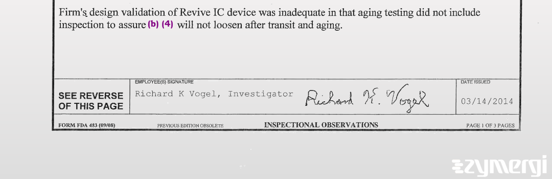 Richard K. Vogel FDA Investigator 