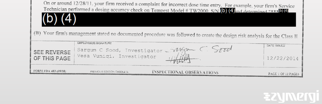 Vesa Vuniqi FDA Investigator Sargum C. Sood FDA Investigator 