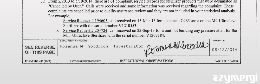 Rosanna M. Goodrich FDA Investigator 