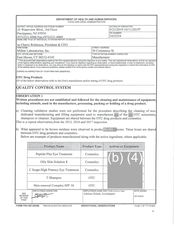 FDAzilla FDA 483 Milbar Laboratories, East Haven | October 2019