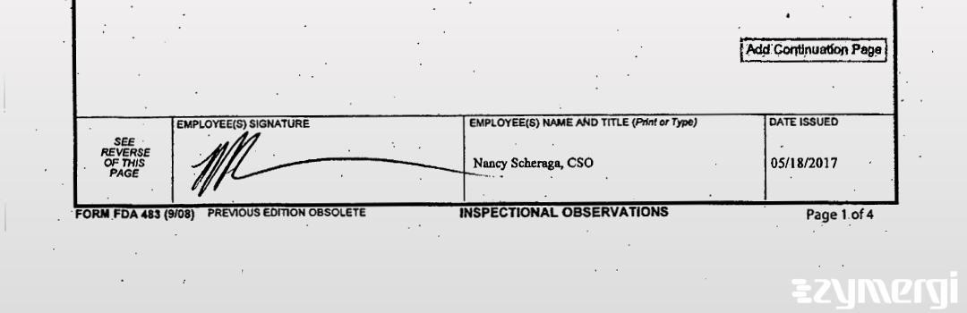 Nancy F. Scheraga FDA Investigator 
